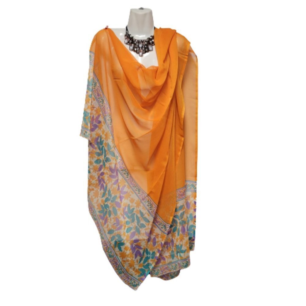 Orange Large Scarf Dupatta Scarf